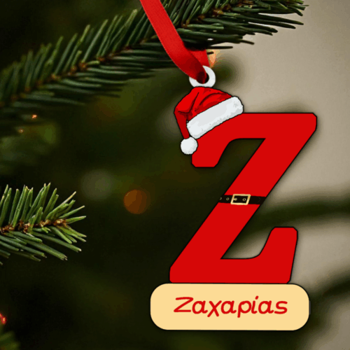 Χριστουγεννιάτικο Στολίδι Μονόγραμμα Με Όνομα - Άγιος Βασίλης 28 Χριστουγεννιάτικο Στολίδι Μονόγραμμα Με Όνομα - Άγιος Βασίλης Ζ