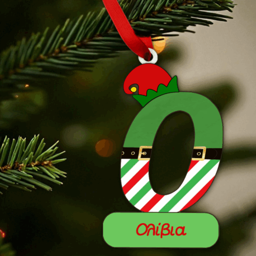 Χριστουγεννιάτικο Στολίδι Μονόγραμμα Με Όνομα - Ξωτικό 36 Χριστουγεννιάτικο Στολίδι Μονόγραμμα Με Όνομα - Ξωτικό Ο